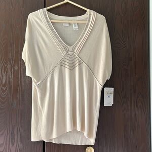 Emma James beaded top. New with tags. Size XL